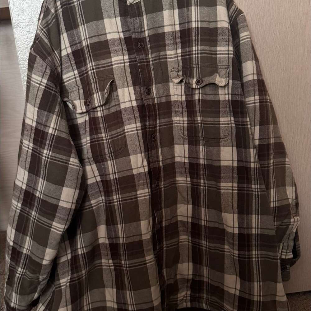 RedHead Brown and Cream Plaid Shirt